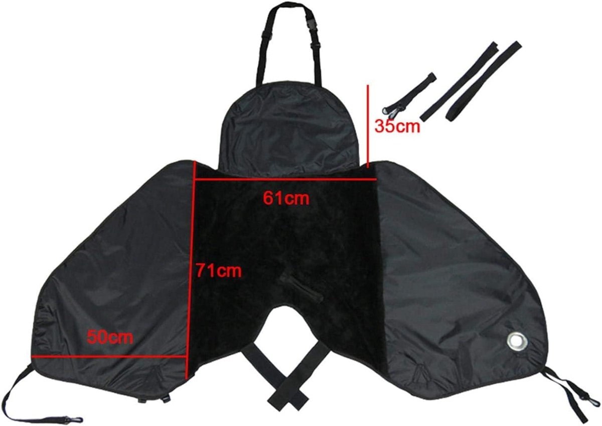 Scooter beenkleed - Scooter Heavy Duty – waterdicht winter schootdeken - voor regen en kou - winddicht en warm gevoerd - universeel passend voor scooter/moped/motor – foto 4