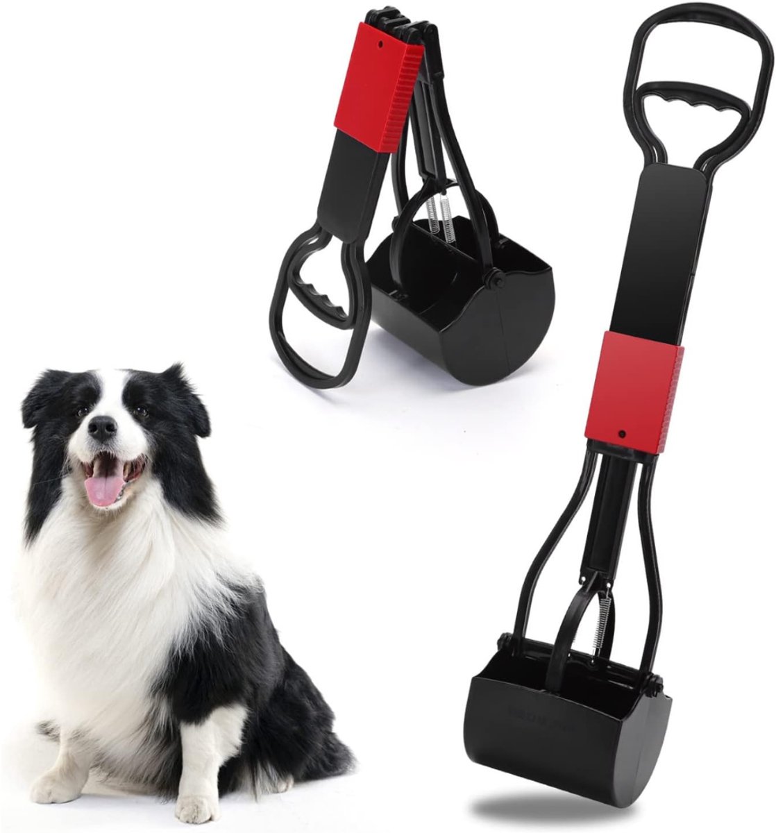 VIN® Hondenpoepschep – Poepgrijper Zonder Bukken – Hondenpoep Schep 66 cm – Poepschepper Voor Honden – Poepschep Hond - Hondenpoepgrijper Met Lange Steel - Zwart
