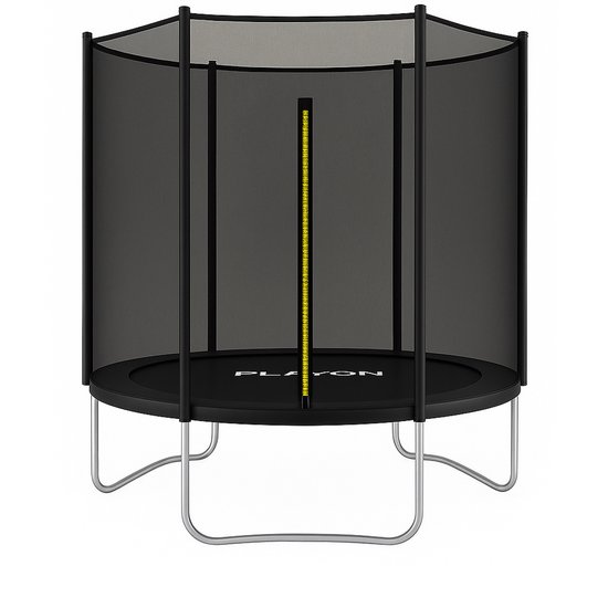 Playon Trampoline - Trampoline met Veiligheidsnet - Kinder trampoline - Ø183 cm – Inclusief randbescherming – Water en UV bestendig - Zwart