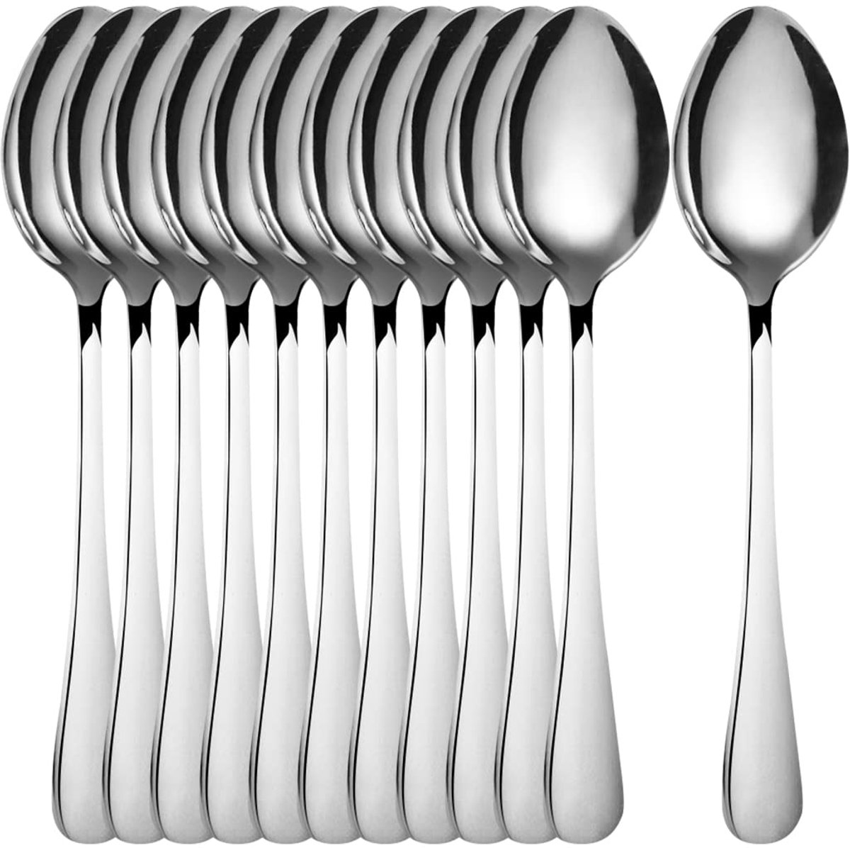Unyqoos® Set van 12 roestvrijstalen dessertlepels voor dagelijks gebruik en speciale gelegenheden