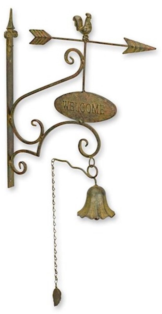 Decoratieve Metalen Deurbel met Welkomstbord