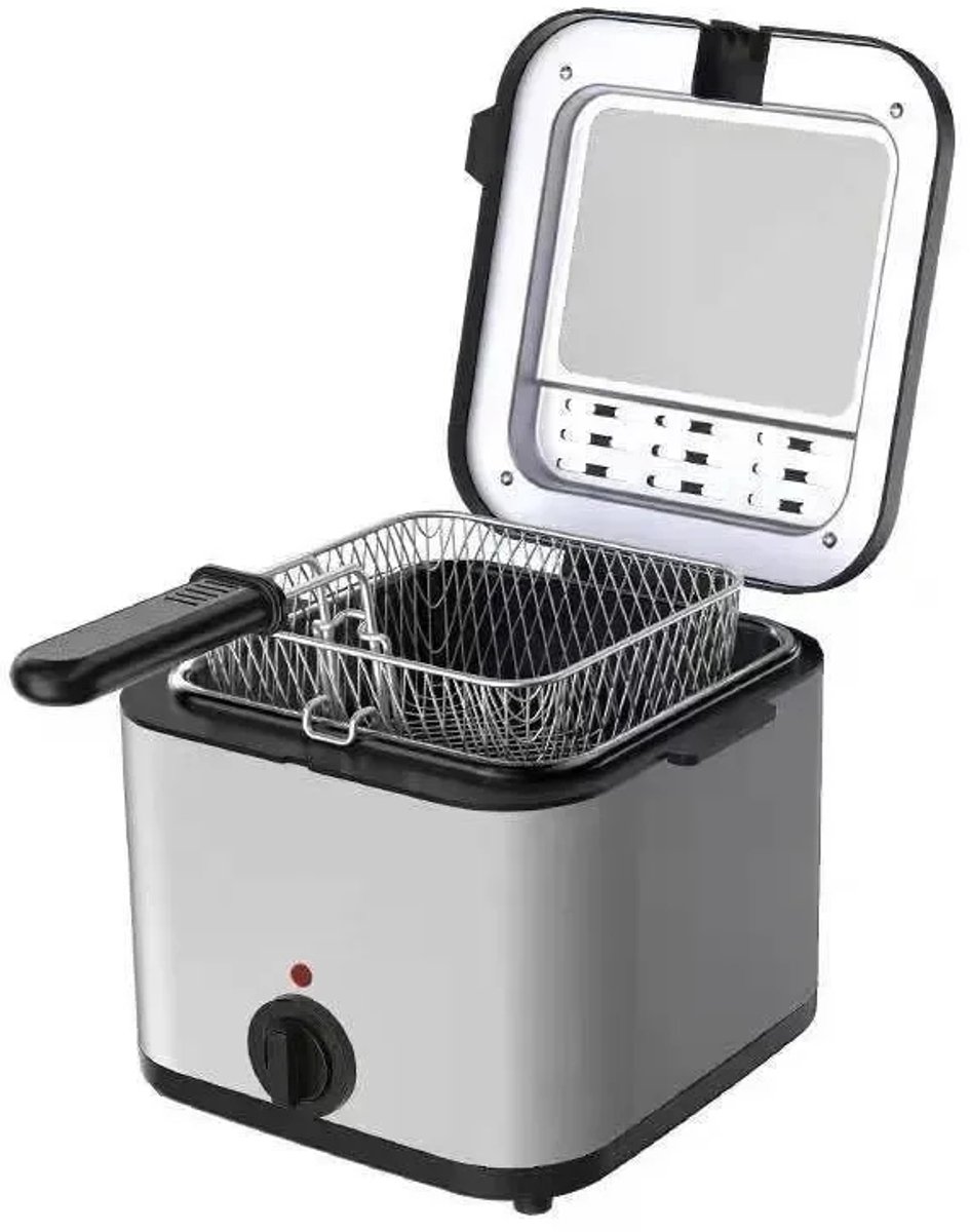 Benelux Select Friteuse – Friteuse 2,5 liter – Frituurpan – Frituurpan 2,5 liter – 1000W - 80°C Tot 190°C - 32 × 21 × 19 cm