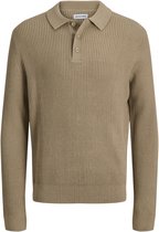 JACK & JONES - JJPANNEL KNIT LS POLO AW26 Heren Trui