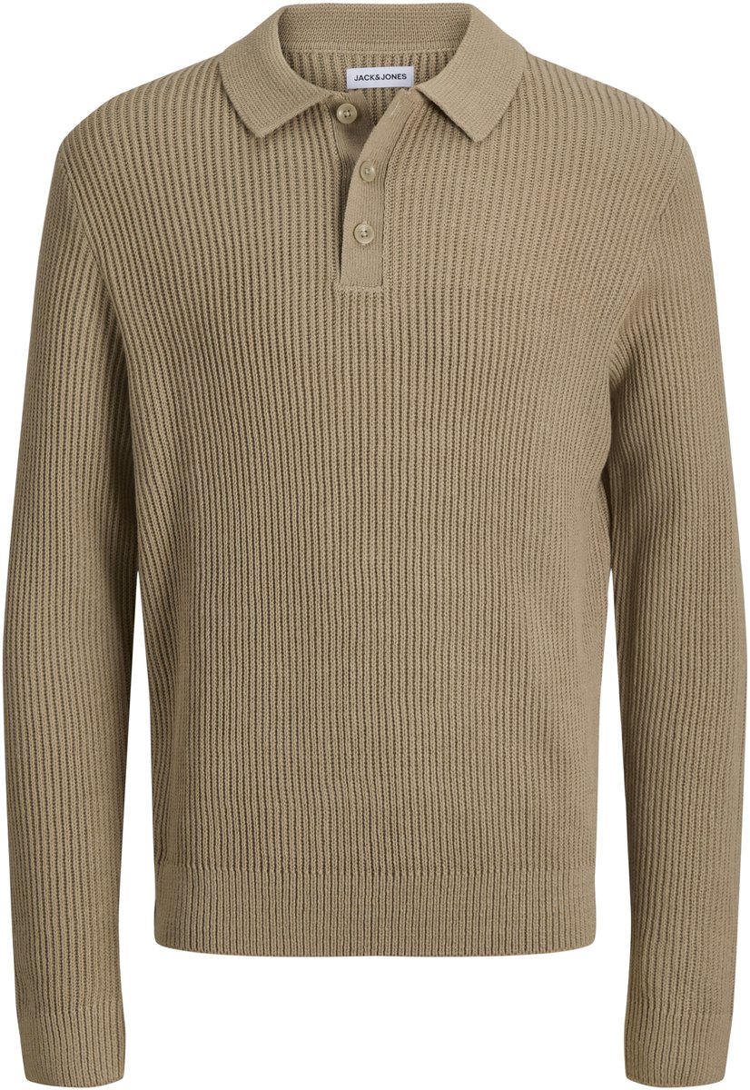 JACK & JONES - JJPANNEL KNIT LS POLO AW26 Heren Trui