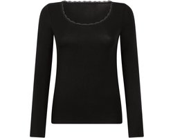 Hunkemöller Jersey pyjamatop met lange mouwen Zwart M