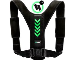 Garmoi Postuur Corrector - Medische Verstelbare Rugbrace voor Houding Correctie, Rugpijn & Beter Postuur | Unisex L/XL - Zwart