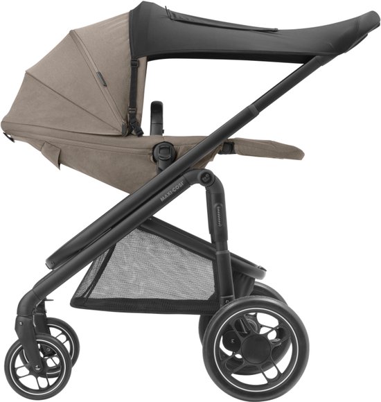 Maxi-Cosi-zonnescherm, Compatibel met Maxi-Cosi-reiswiegen, kinderwagens en -babyautostoeltjes, UPF 50+-bescherming, Met kiekeboevenster, Beschermt baby tegen zon, Meer gebruikswijzen, Zwart van Maxi-Cosi — afbeelding 5