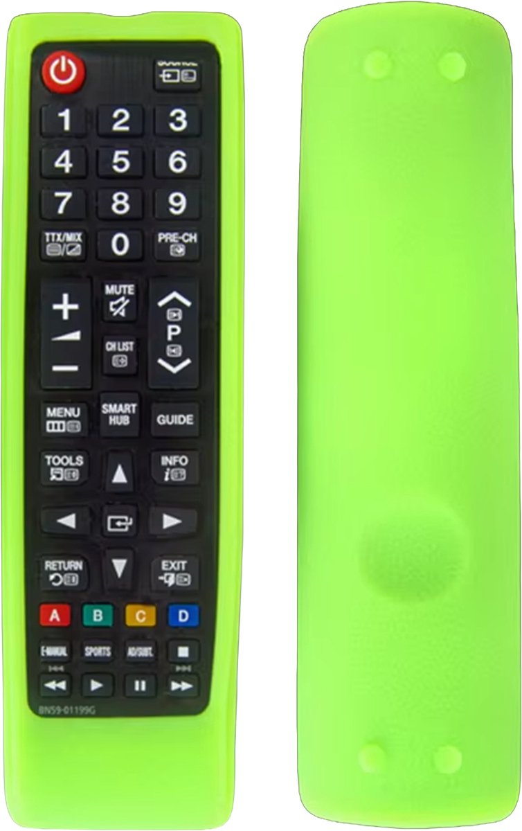 Ibley Beschermhoes voor Samsung BN59-01175N afstandsbediening – Glow in the dark groen – Siliconen Remote Case