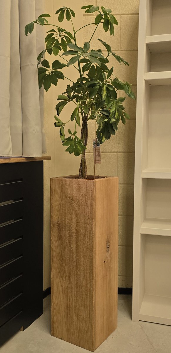 Plantenbak zuil eiken