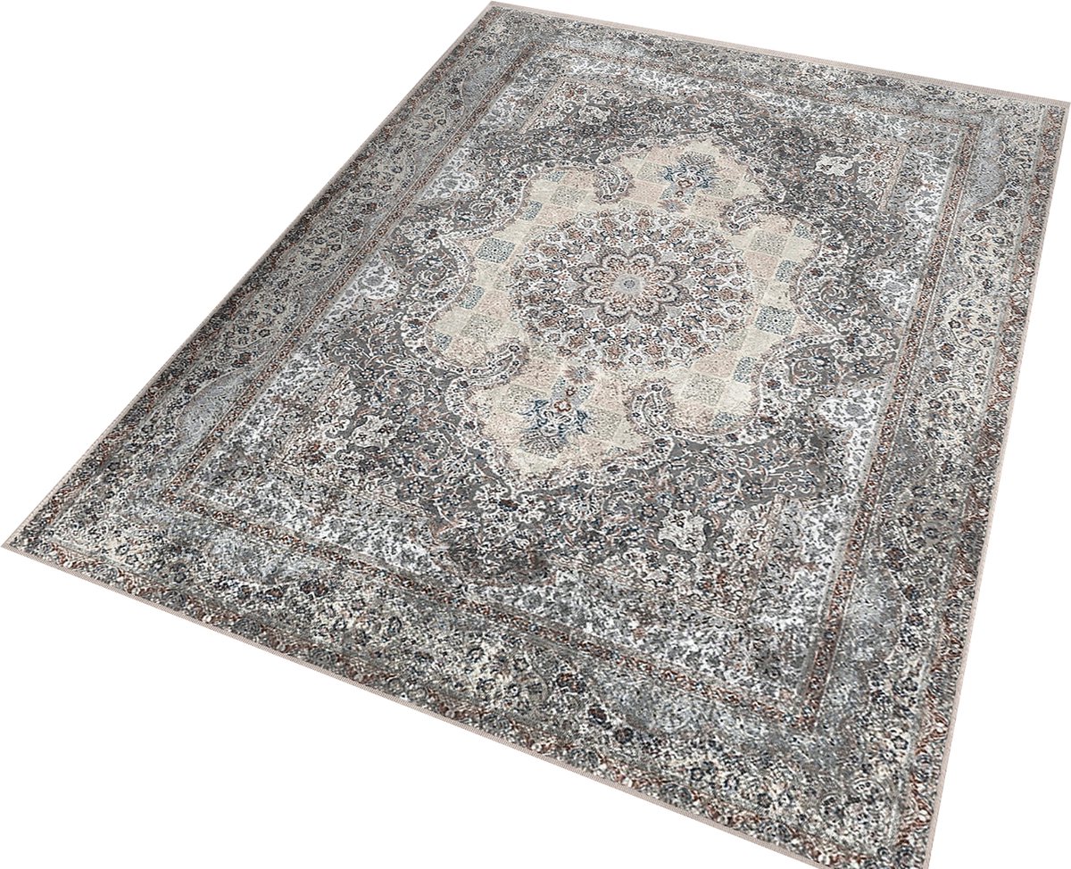 Vloerkleed 120x180cm - Keukenmat - Wasbaar Antislip - Laagpolig Zacht Tapijt- Woonkamer tapijt - Vintage klassiek