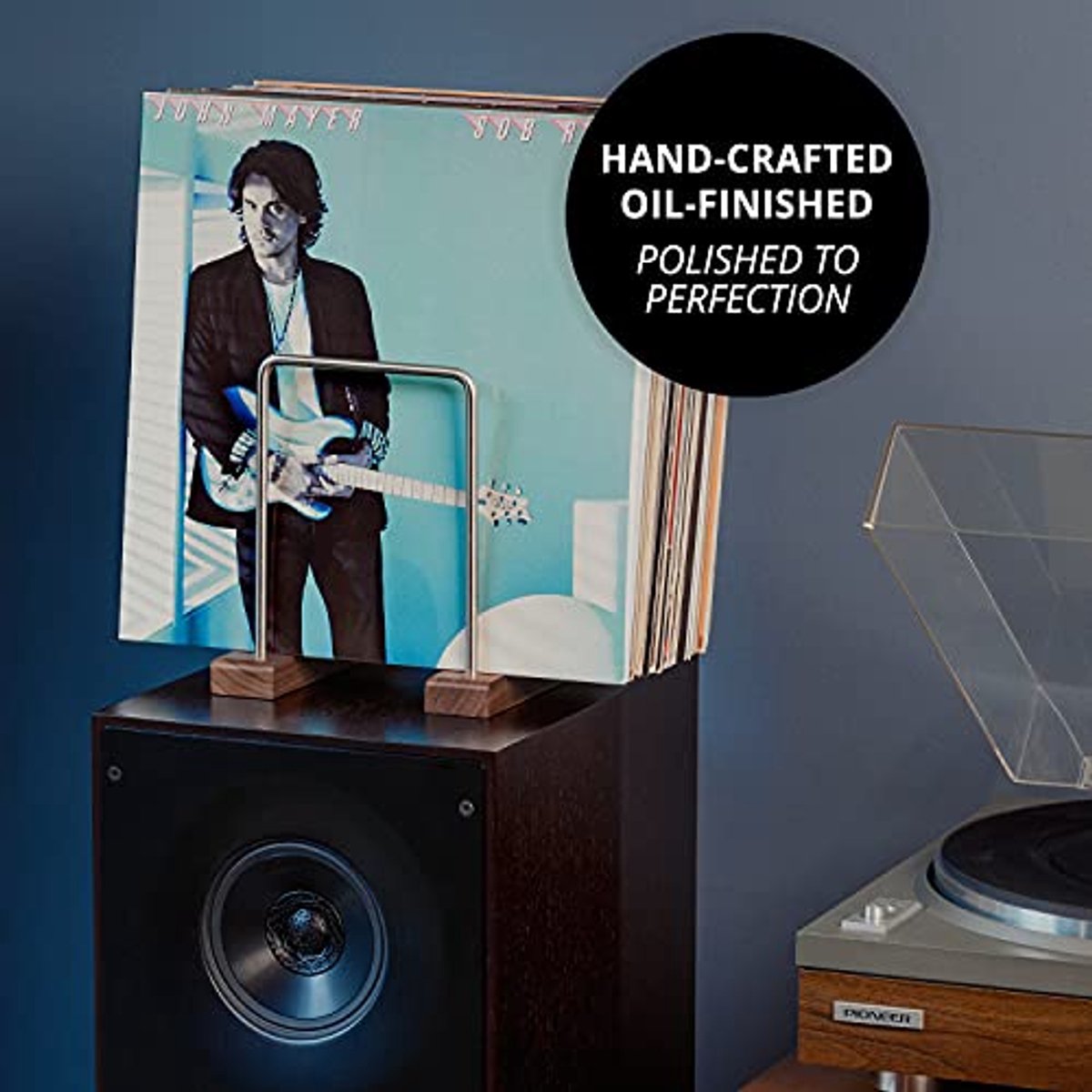 Houten Vinyl Record Holder voor 35 LPs - Opberg Rack voor Platen