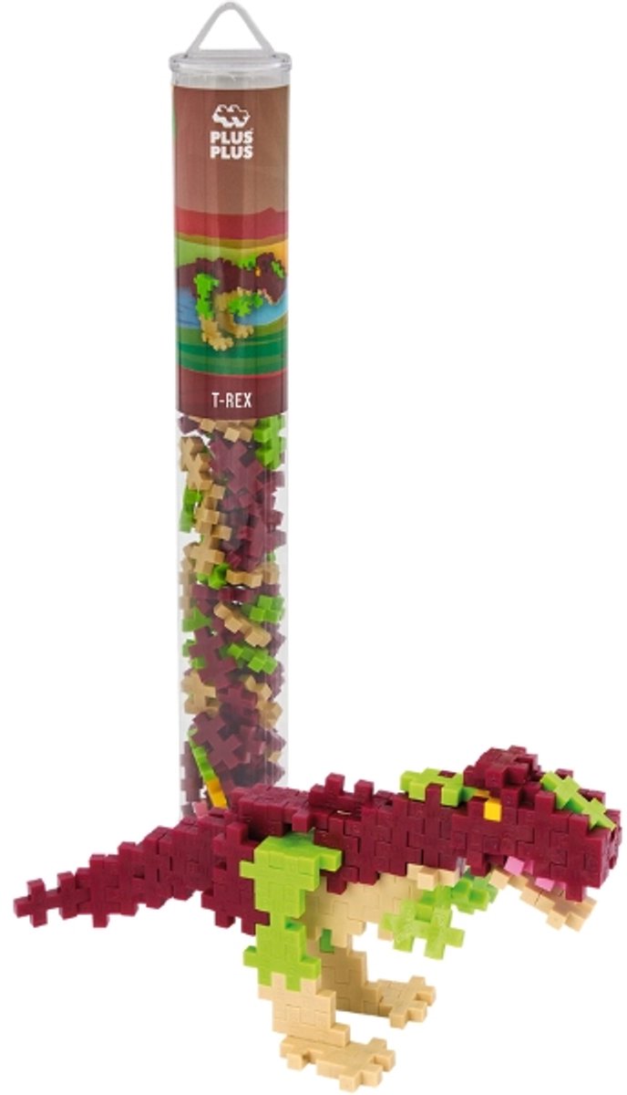 Plus-Plus Tube T-Rex Dinosaurus 100 delige bouwset - 4200 - Bouwspeelgoed - Constructiespeelgoed - Set met bouwstenen - Vanaf 5 jaar — afbeelding 11