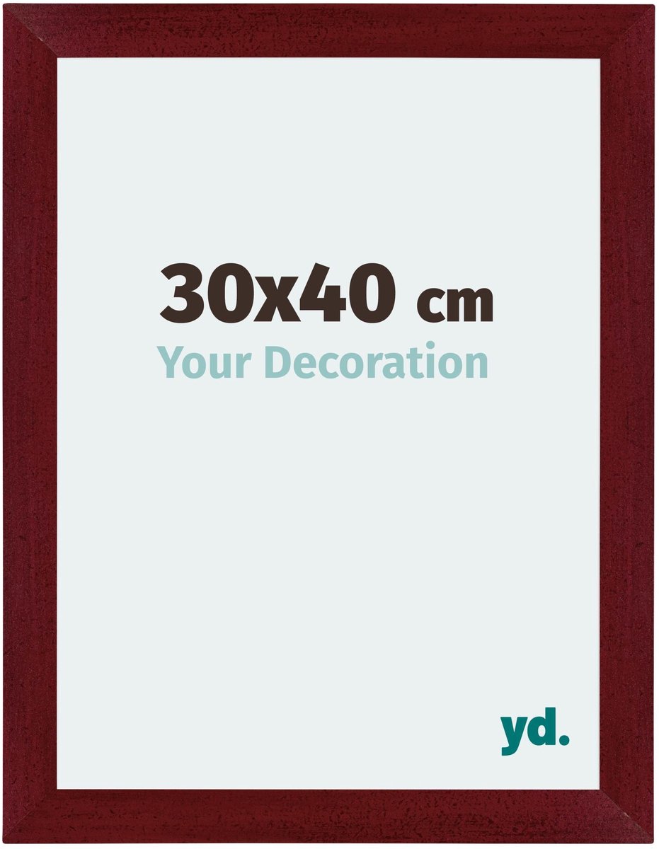 Your Decoration - Puzzellijst 30x40 cm - Wijnrood Geveegd - Puzzellijst 500-1000 stukjes - MDF Fotolijst - Mura