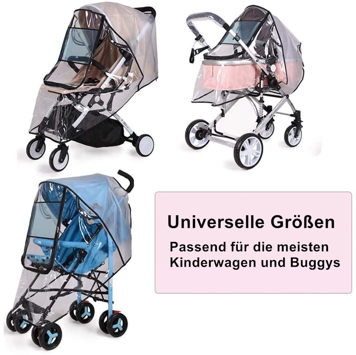 Regenhoes voor buggy - Regenhoes Kinderwagen - BPA vrij - Universele Regenhoes Kinderwagen met Kijkvenster - Regenhoes Kinderwagen Universeel - Buggy Hoes - Kinderwagenaccessoire - Buggy Regenhoes - Wandelwagen - Transparant - EVA Regenhoes – foto 7