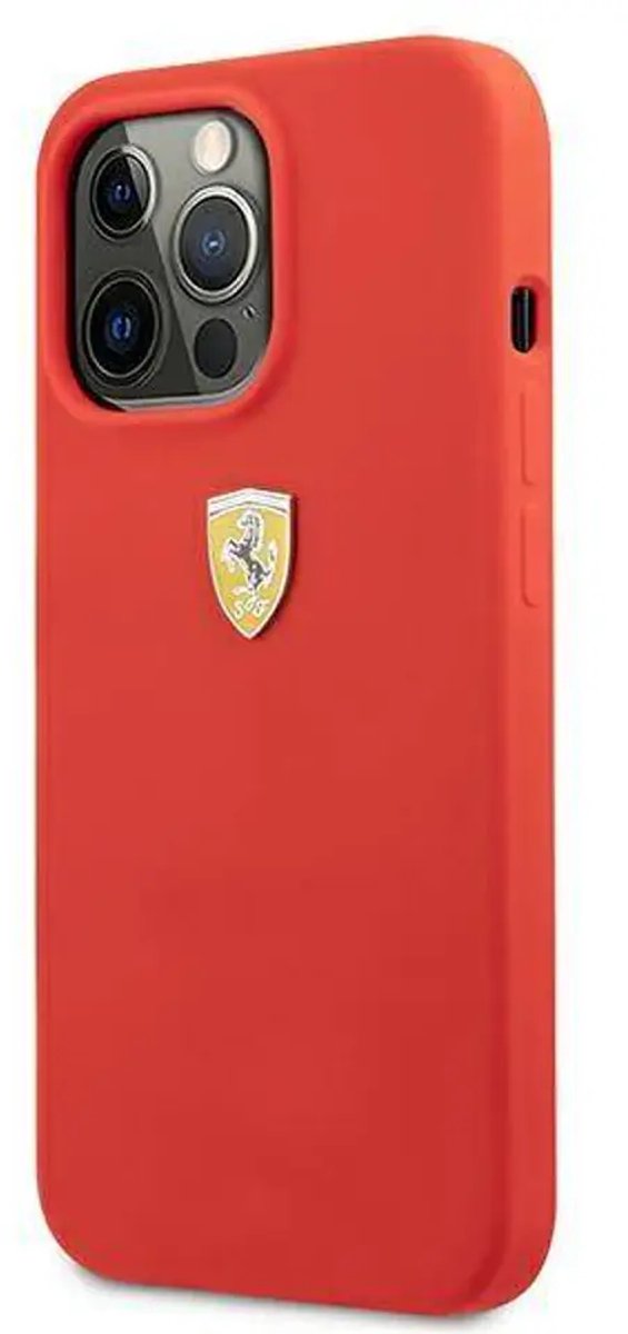 Ferrari Back Cover - iPhone 13 Pro - Rood - Valbescherming - Draadloos Laden van Merkloos — afbeelding 2