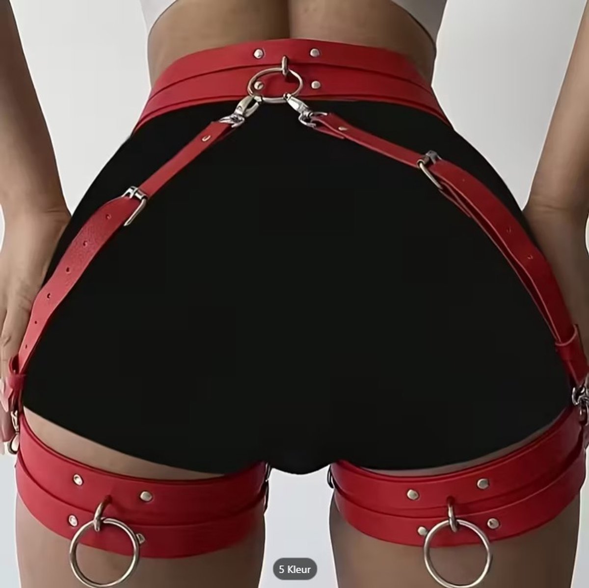 Dij harnas - BDSM - verstelbaar - rood - sexy kleding