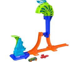 Hot Wheels Stuntbanen Kampioen Powerlancering baanset en metalen speelgoedauto