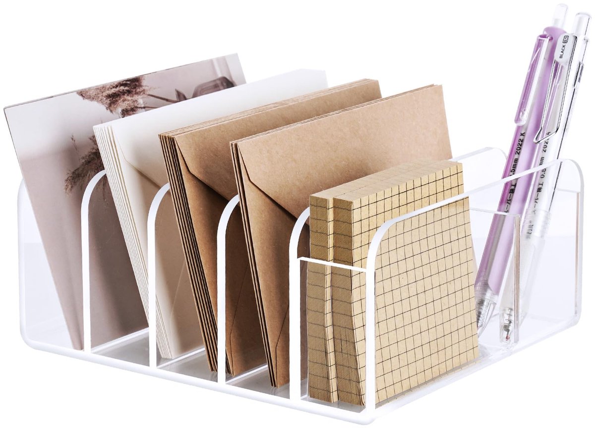 Unyqoos® Transparante en veelzijdige acryl documenthouder voor een opgeruimd bureau