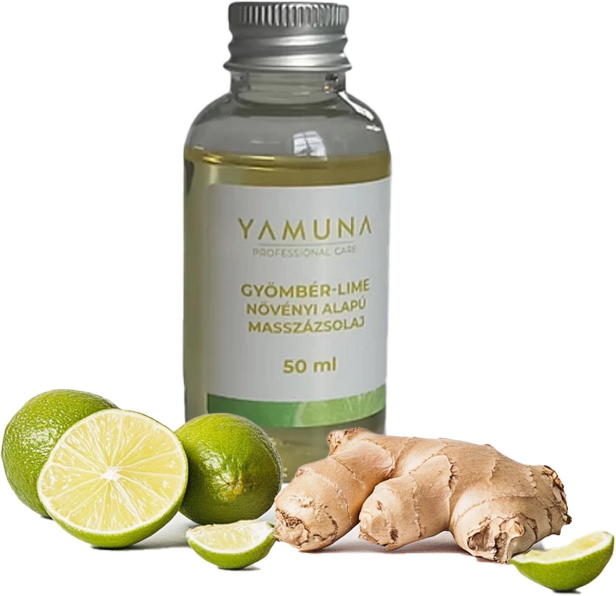 Yamuna Massageolie- Gember- Limoen- 100% plantaardige massageolie