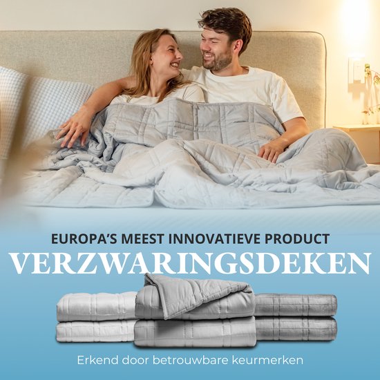 Ella Verzwaringsdeken 7 kg - OEKO-TEX Katoen Zwaartedeken 150 x 200cm- Weighted Blanket - Verzwaarde Deken - Grijs