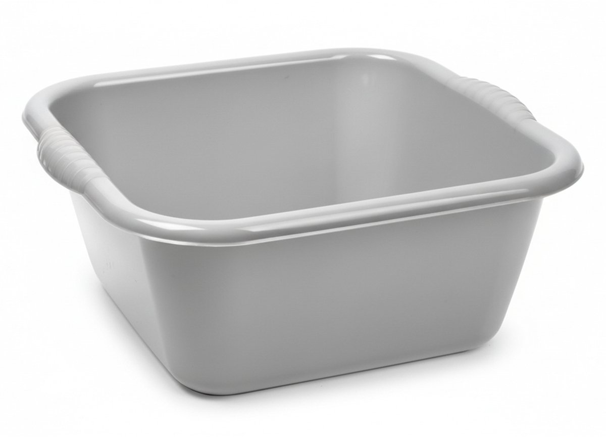 Plasticforte Afwasbak - Teil - 6 liter - grijs - kunststof - 31 x 29 x 13 cm - schoonmaak