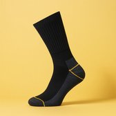 Stapp Yellow Werksokken | Zwart | Vochtregulerend en Verstevigd | 12 Paar