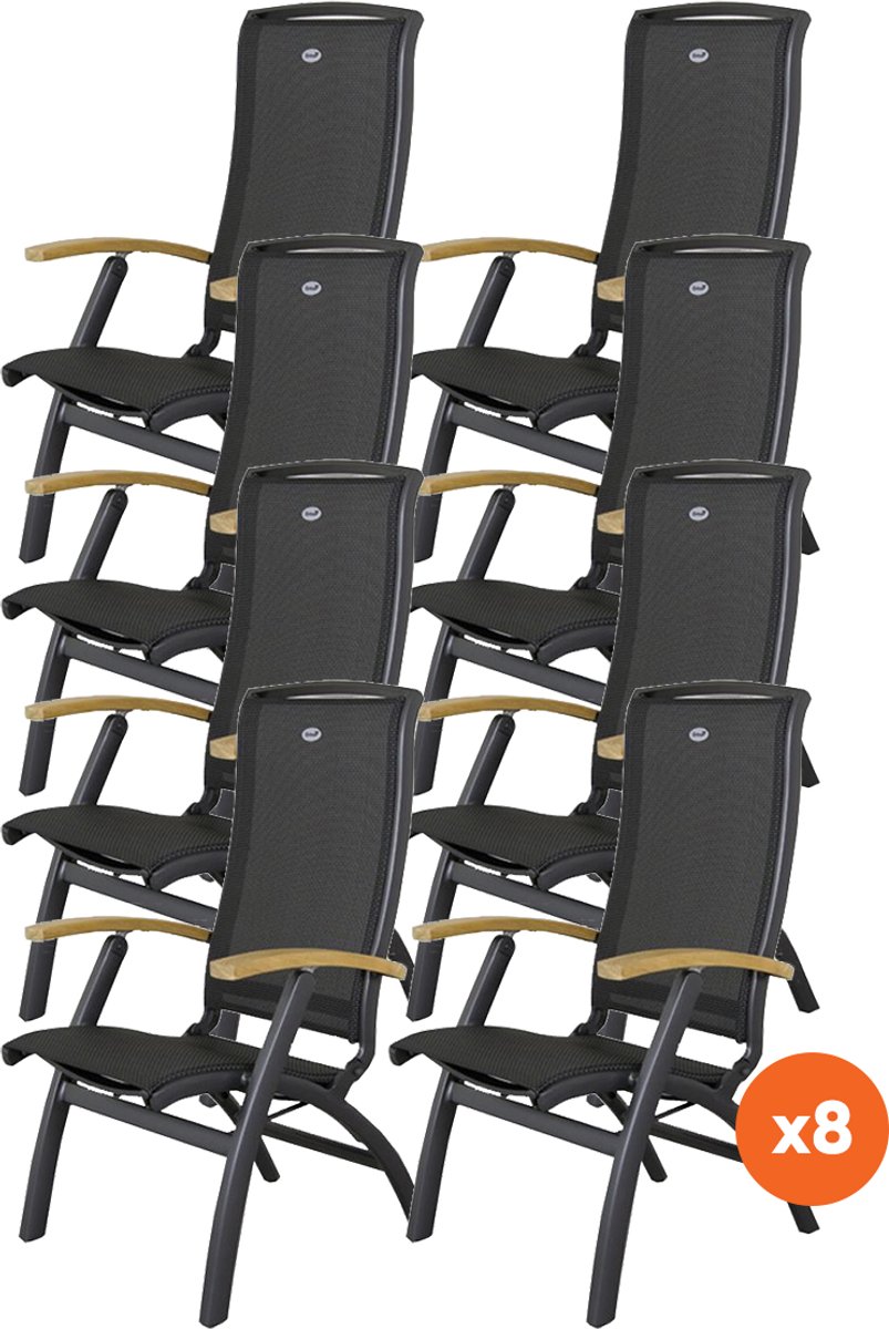 Set van 8 - Hartman Da Vinci verstelbare stoel - Teak
