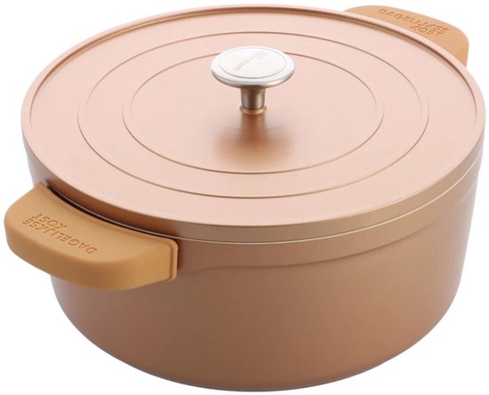 Dagelijkse Kost Jeroen Meus Proline avec couvercle, revêtement antiadhésif en céramique, diamètre 26 cm, cuivre