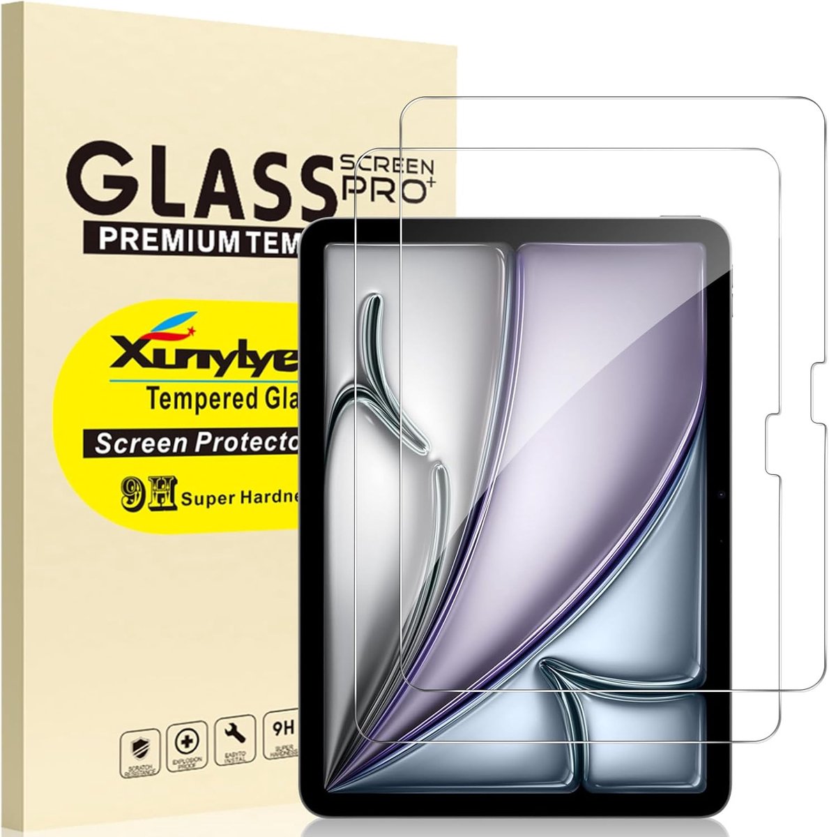 Zandarix Geschikt voor Apple iPad Air 11 M3 2025 - Tempered Gehard Glas - 2 Stuks Screenprotector - Transparant