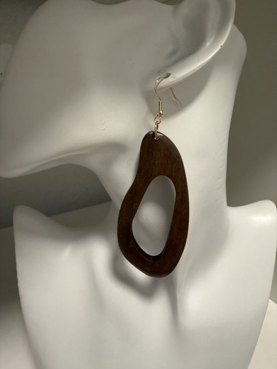 Grandes boucles d'oreilles en bois