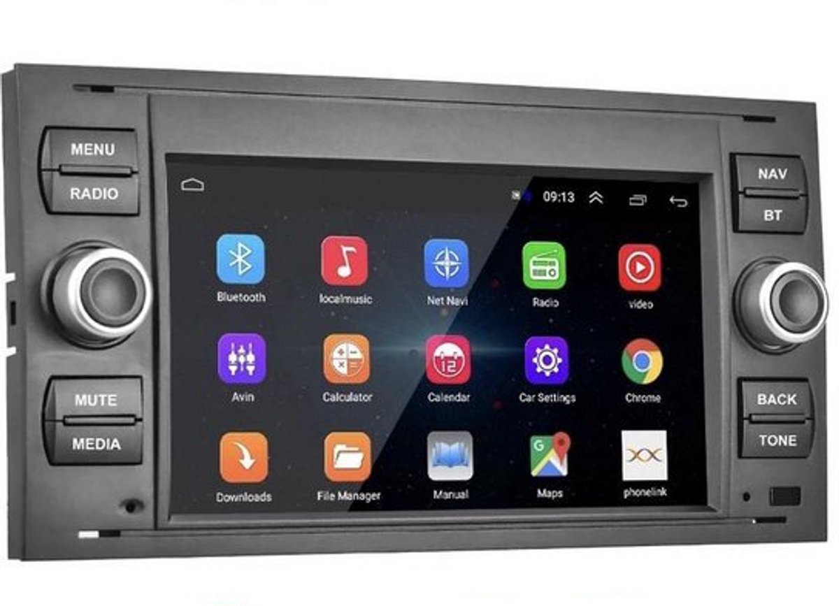 Ford Fiesta Focus C-Max S-Max Galaxy Fusion Connect Android 8.1 navigatie Bluetooth USB WiFi