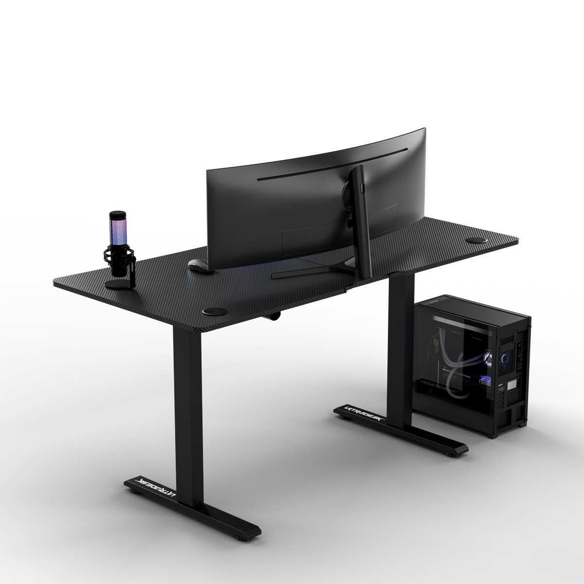 Ultradesk LEVEL V2 – Bureau voor Gaming, Home Office & Kantoor – Zwart – Elektrisch verstelbaar – Incl. Accessoires thumbnail 2