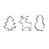 Koekjes Uitstekers RVS - Kerst - Winter - Uitsteekvormpjes - 3 delige set - 3BMT®