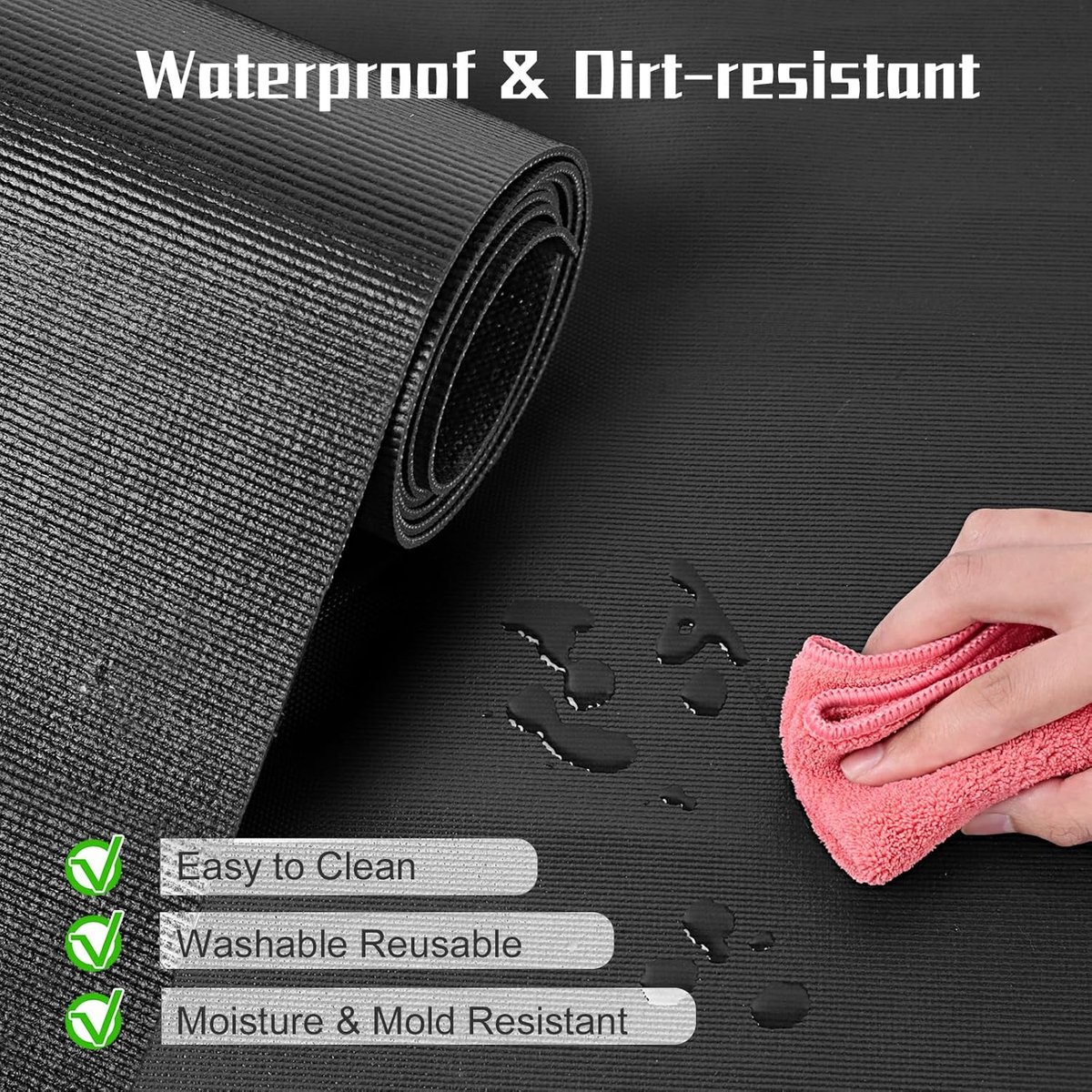 Candala Antislipmat, 120 x 100 cm, op maat te snijden, waterdicht en afwasbaar, antislipmat voor kofferbakmat, tapijt, antisliponderlegger, lademat
