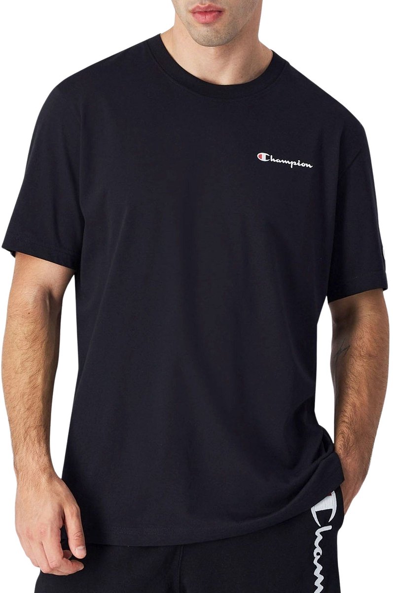 Champion Small Logo Jersey Shirt Heren Zwart