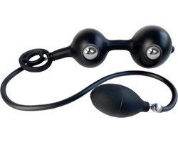 Dubbele opblaasbare buttplug - Magnetisch vibrerend - Inclusief penisring