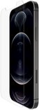 iPhone 12 Pro met een heldere screenprotector erop, zicht op de zijkant.