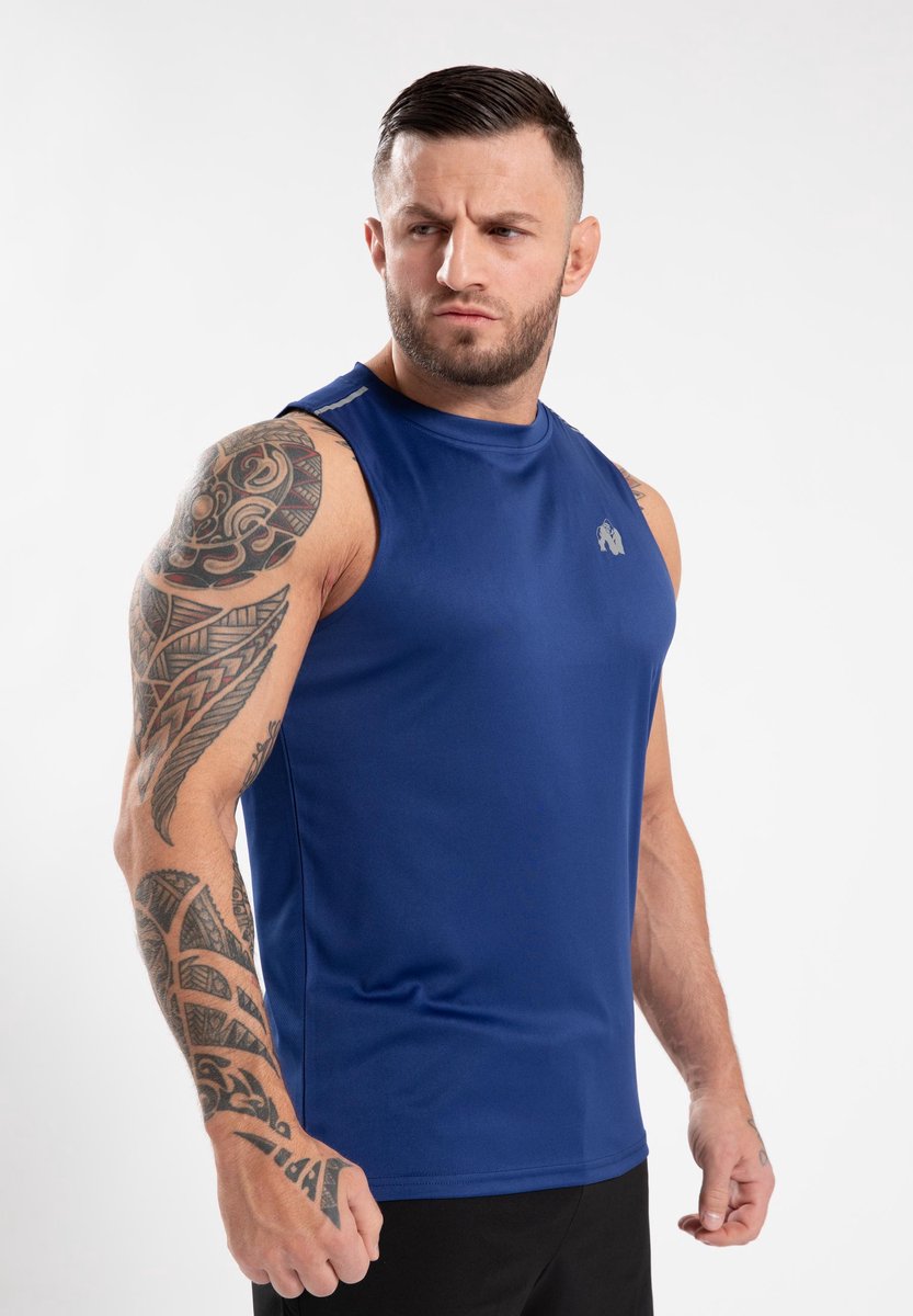 Gorilla Wear Easton Tank Top - Blauw - 4XL