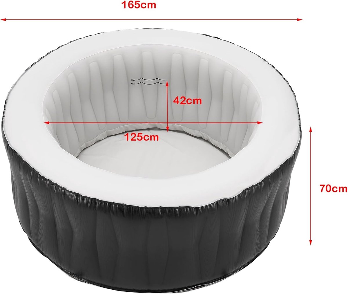 Opblaasbaar Bubbelbad voor Buiten - Luxe 3-Persoons Spa - afbeelding 2