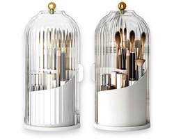 Ainy - Make up organizer wit transparant 360° draaibaar roterend - waterproof & stofdicht cosmetica opbergbox - elegante decoratie voor slaapkamer. Geschikt voor nagellak accessoires, parfum of makeup kwasten. Kerst cadeau