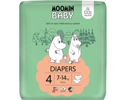 Muumi Baby Eco Luiers - Maat 4 - 7-14 kg - 42 stuks - Parfumvrij - Voor de gevoelige huid - Anti-allergisch