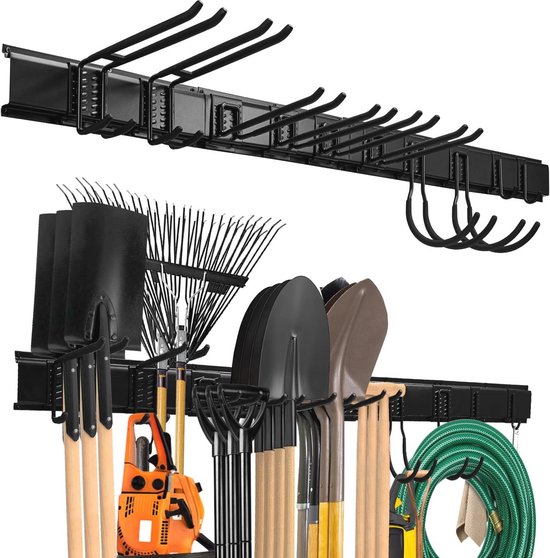 2 Stks Stalen Garage Opslag Haak, Garage Tool Opslag Haken Met Anti Slip Coating Heavy Duty Rek Voor Het Ophangen Van Ladders Fietsen Tuin Gereedschap Touwen