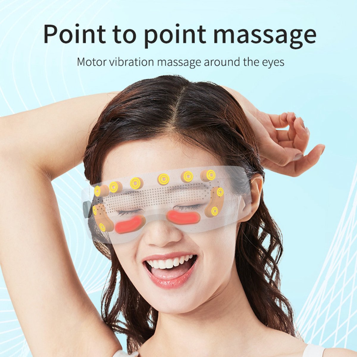 Lumehelbed Oogmassager met Warmte voor Vermoeide Ogen - afbeelding 3