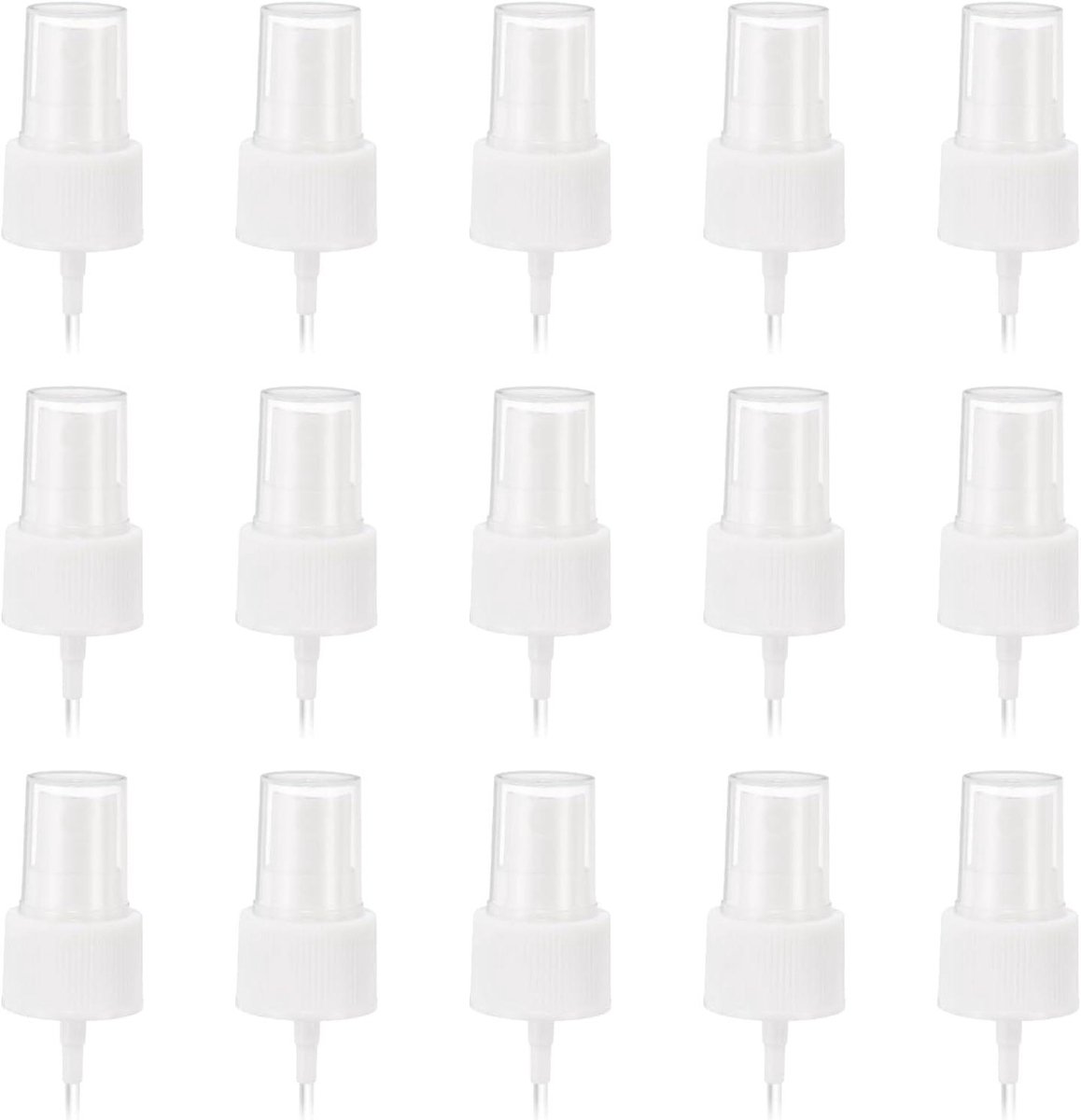 Provento - Witte sproeidoppen 24/410 voor herbruikbare sproeifles - Kunststof pompkop geschikt voor etherische oliën, haar- en lichaamssprays