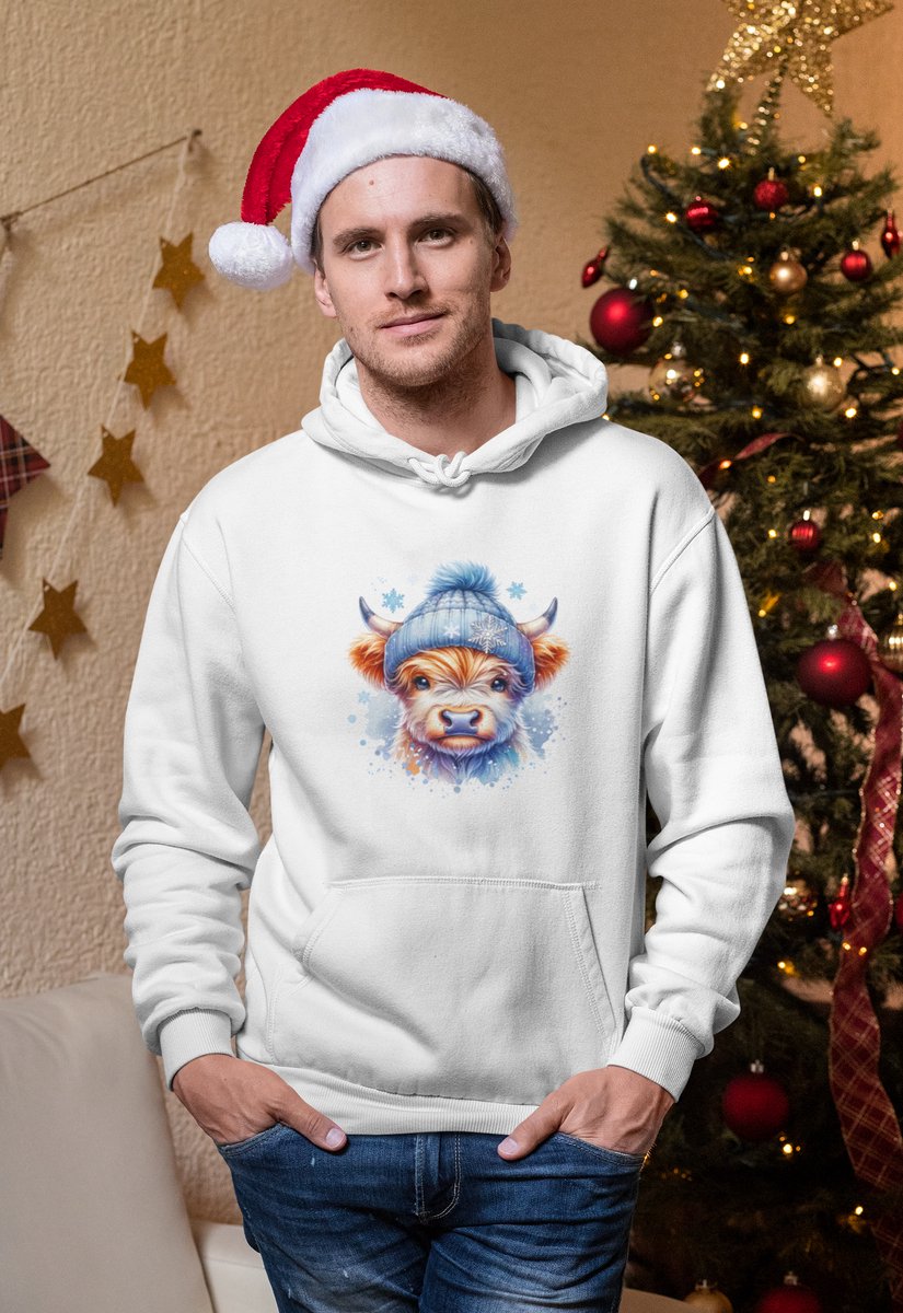 Snowy Highland Winter - Kersttrui - Kerst Trui Wit - Grappig Kersttrui - Maat XL - Limited Edition