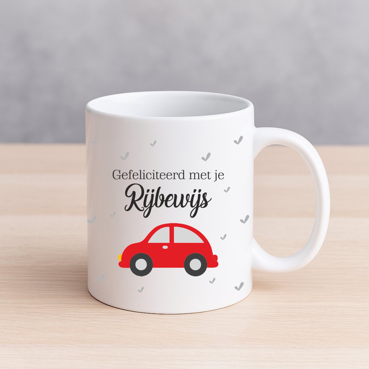 Mok cadeau voor iemand die zijn rijbewijs heeft gehaald, 300ml.