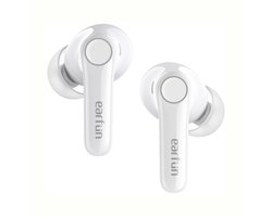 EarFun AirPods Pro 4 - Air Pro 4 - Glossy White - oplaadcase met snellader - USB-C - instelbare Noise Cancelling - 6 microfoons - cVc 9.0 technologie - 52 uur gebruikstijd met case - pauzeert automatisch muziek bij uitdoen
