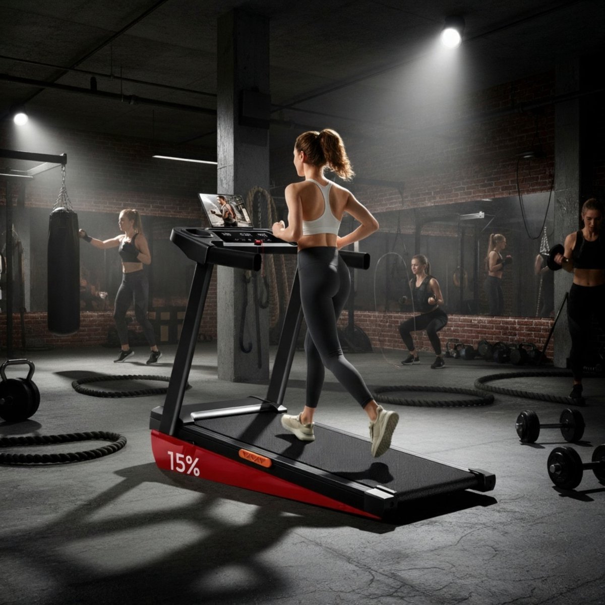 Treadmill voor Thuis – Inklapbare Loopband 14 km/u met 3,0 PK Motor, 15% Helling, Bluetooth, App, Hartslagmonitor & Luidspreker – Altameubel