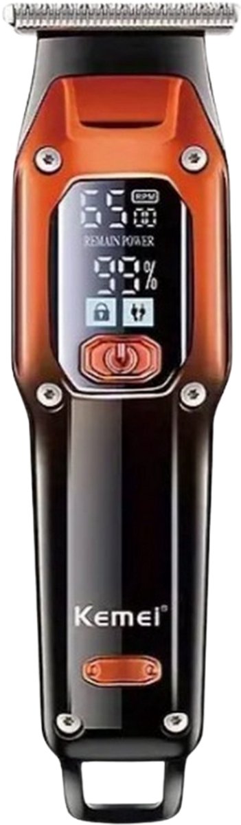 Kemei KM 273 - Draadloze Tondeuse & Trimmer - Rood