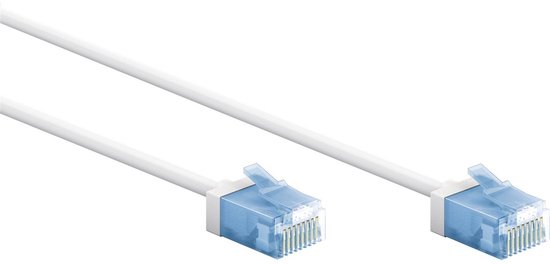 Câble réseau UTP CAT6A Slimline 10 Gigabit - CU - Ultraflex - 0 mètre - Wit